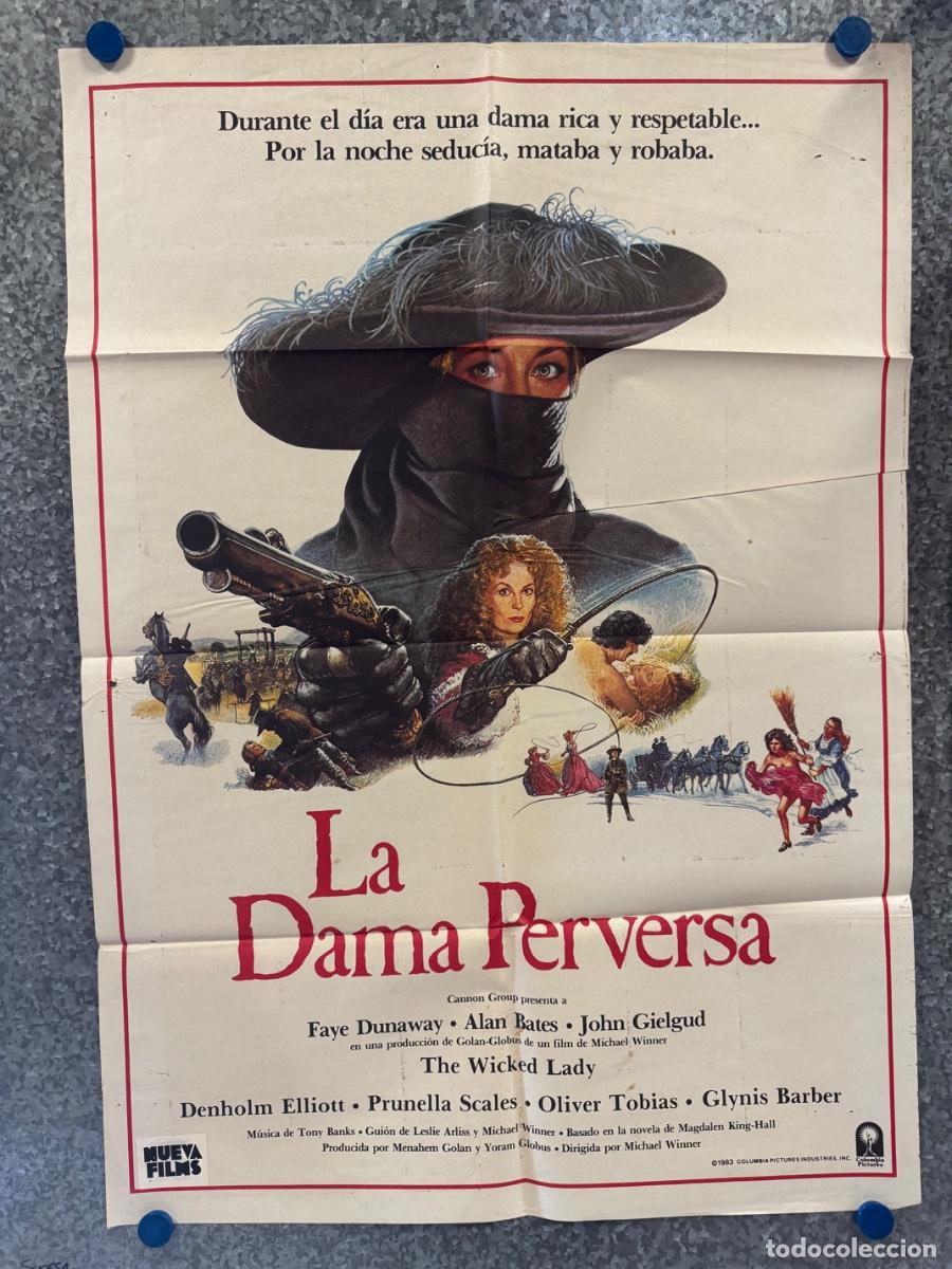Cine: La dama perversa, Faye Dunaway, Alan Bates, A&ntilde;o 1983, POSTER ORIGINAL