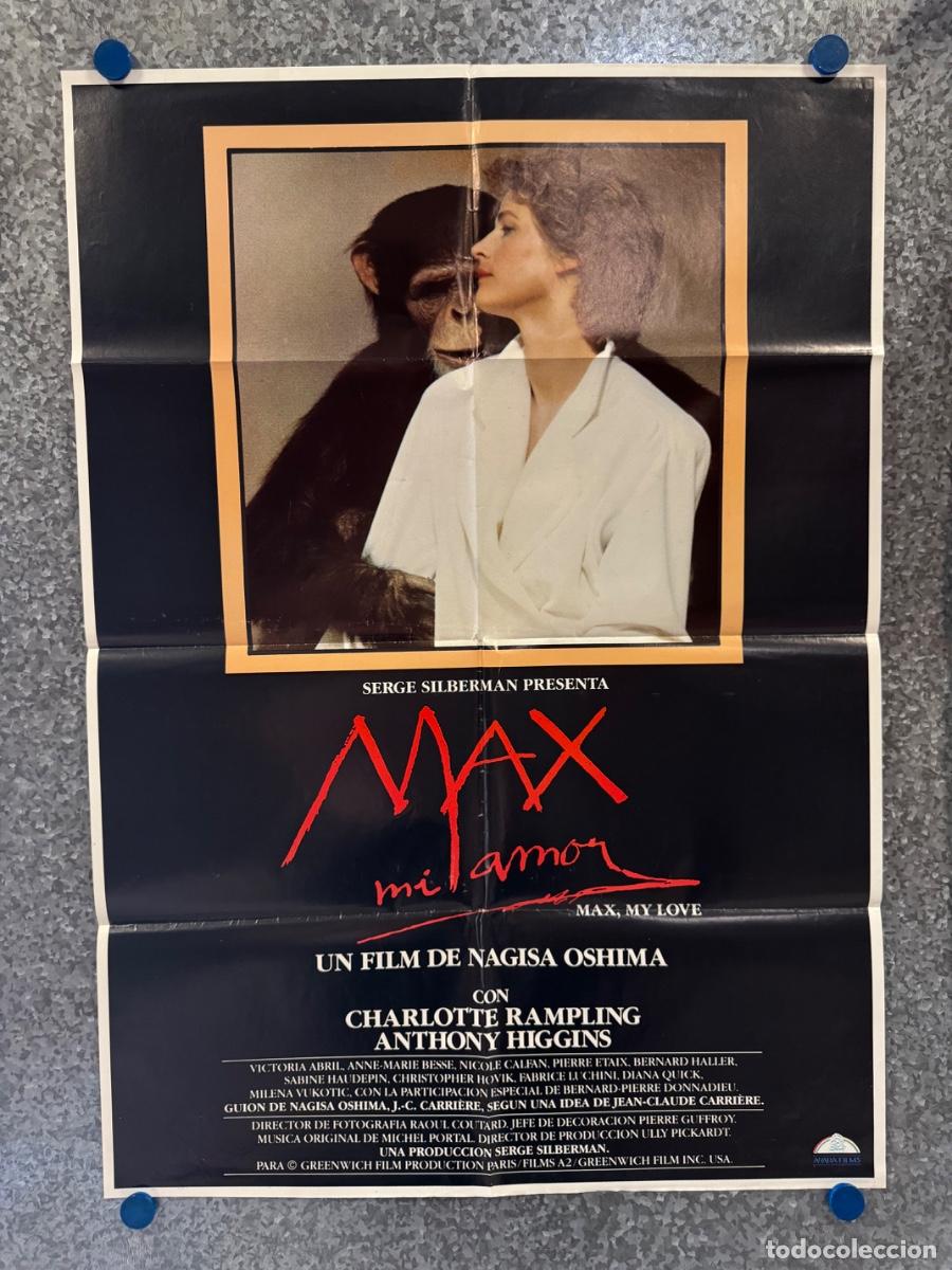 Cine: Max mi amor, Charlotte Rampling, Anthony Higgins, POSTER ORIGINAL