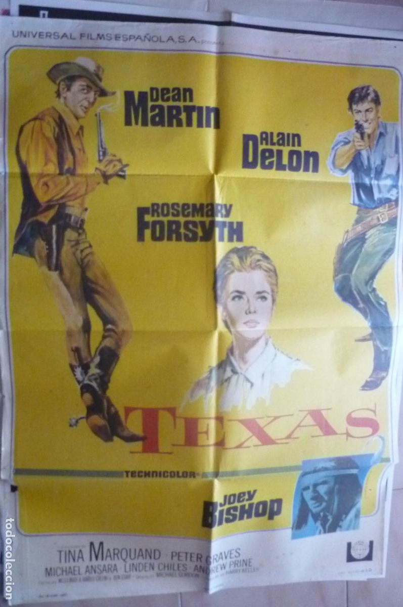 Cine: cartel de cine texas 1 x 7o dean martin