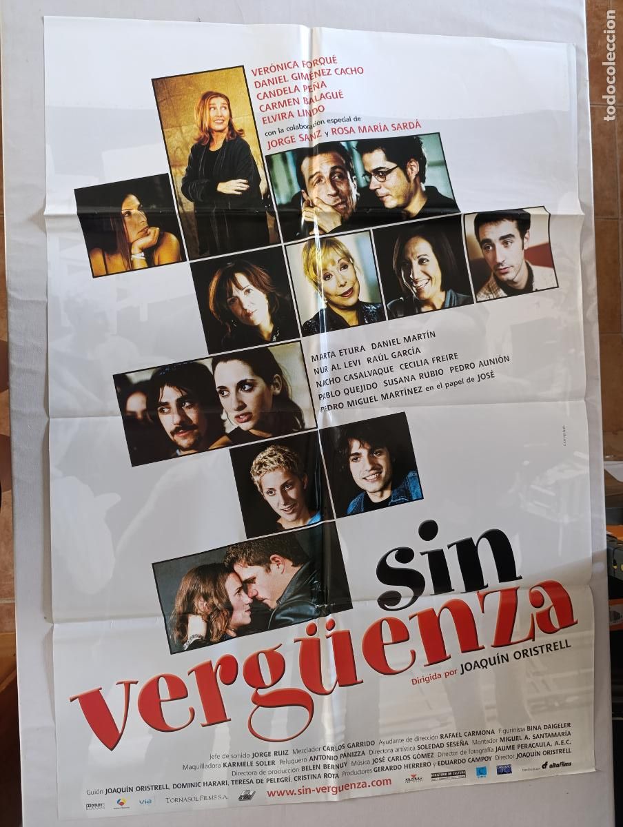 Cinema: POSTER ORIGINAL SIN VERG&Uuml;ENZA - 97 X 68 CM - VERONICA FORQUE, CANDELA PE&Ntilde;A (387)