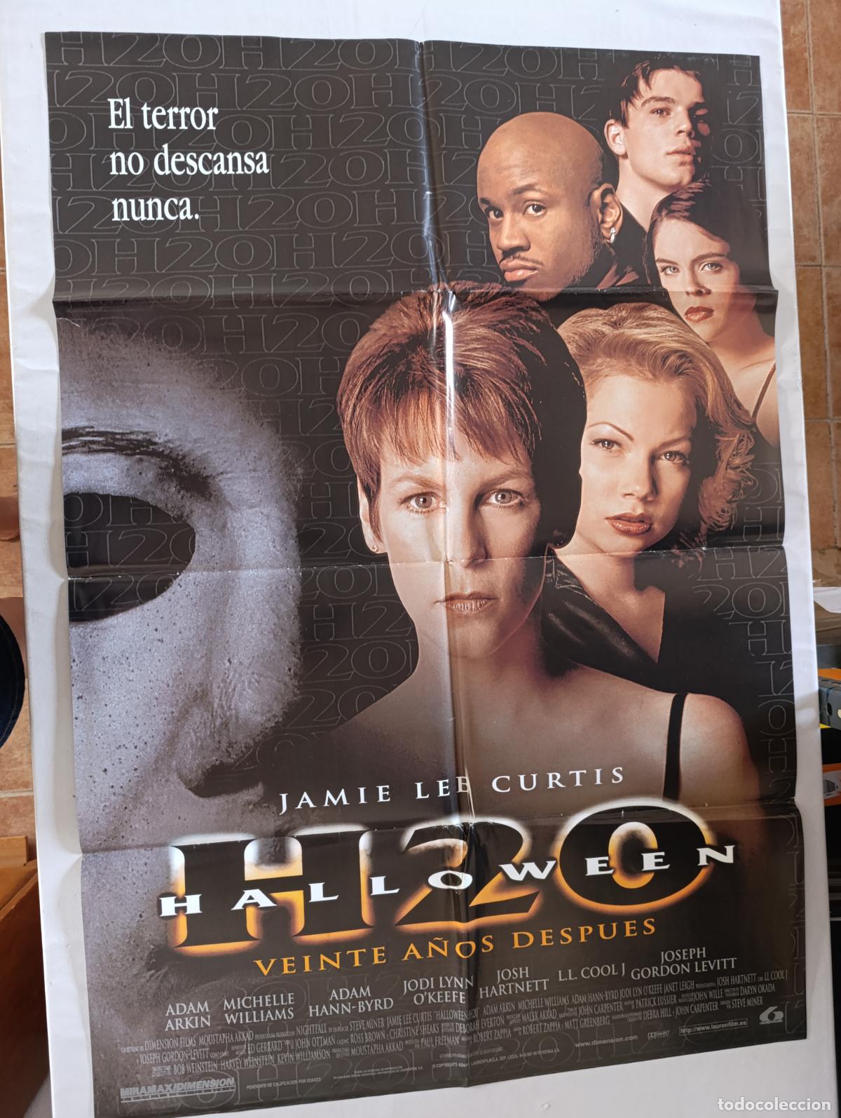 Cine: POSTER ORIGINAL H2O HALLOWEEN - 99 X 68 CM - JAMIE LEE CURTIS (387)