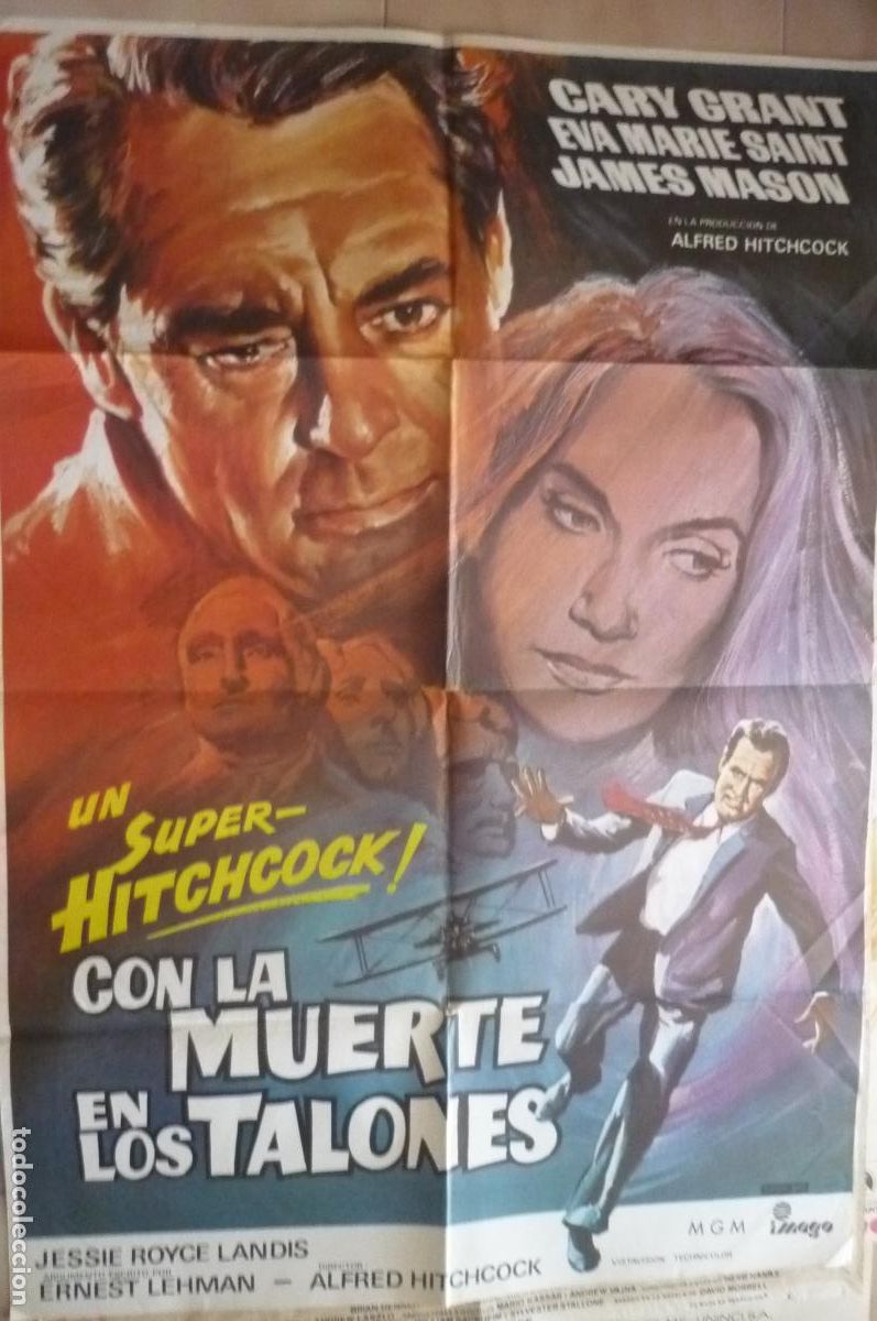 Cine: cartel cine 1 x7o con la muerte en los talones cary grant
