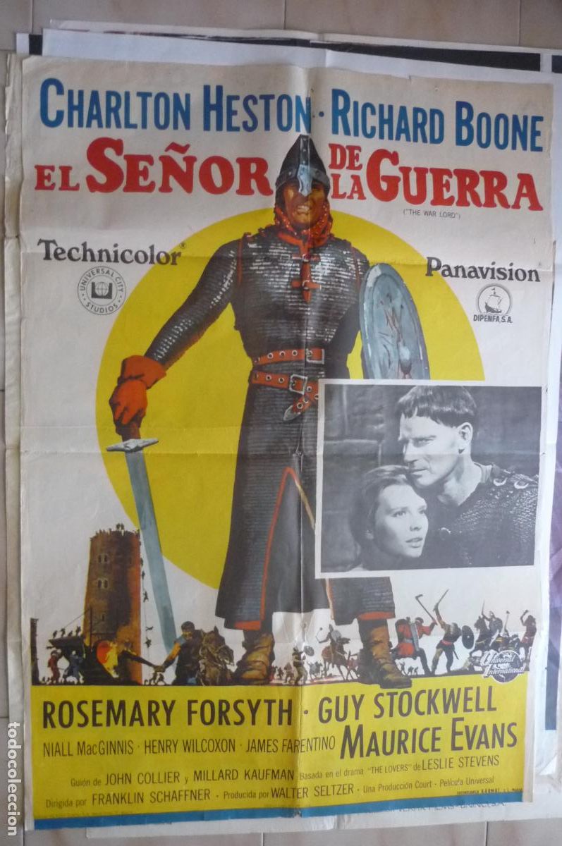 Cine: cartel cine 1 x7o el se&ntilde;or de la guerra charlton heston