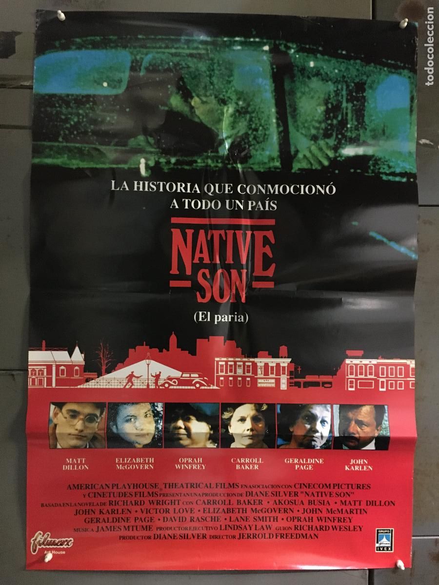 Cin&eacute;ma: AFI26 NATIVE SON el paria MATT DILLON CARROLL BAKER POSTER ORIGINAL 70X100 ESTRENO h7