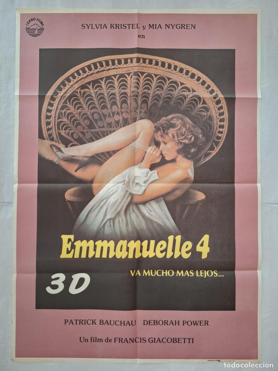 Cine: ANTIGUO CARTEL CINE EMMANUELLE 4 SYLVIA KRISTEL A&Ntilde;O 1984 RV CC-1939