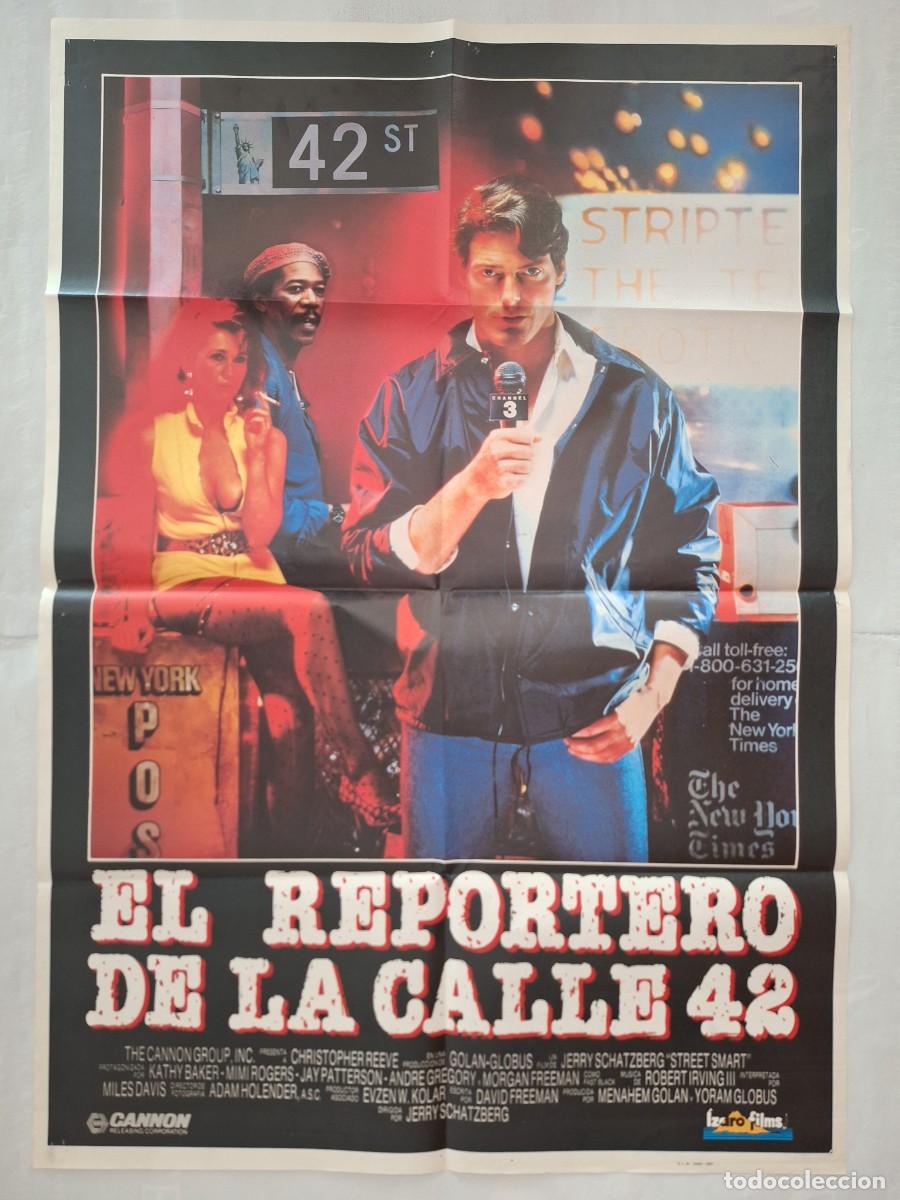Cine: ANTIGUO CARTEL CINE EL REPORTERO DE LA CALLE 42 CHRISTOPHER REEVE MORGAN FREEMAN RV CC-1942
