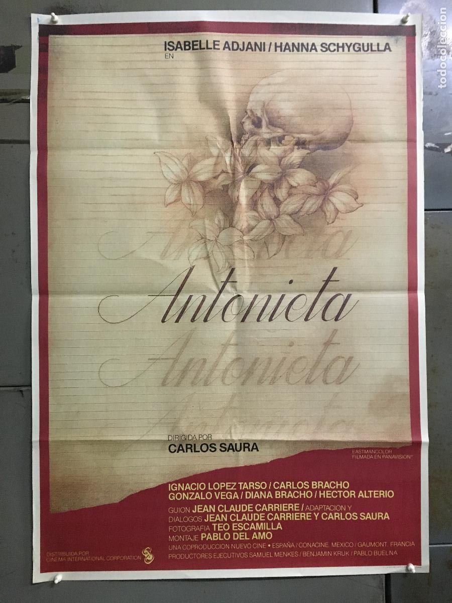 Cine: AFI28 ANTONIETA CARLOS SAURA ISABELLE ADJANI HANNA SCHYGULLA POSTER ORIG 70X100 ESTRENO h7