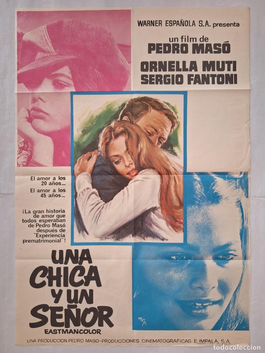 Cine: ANTIGUO CARTEL CINE UNA CHICA Y UN SE&Ntilde;OR ORNELLA MUTI 1973 RV CC-1952