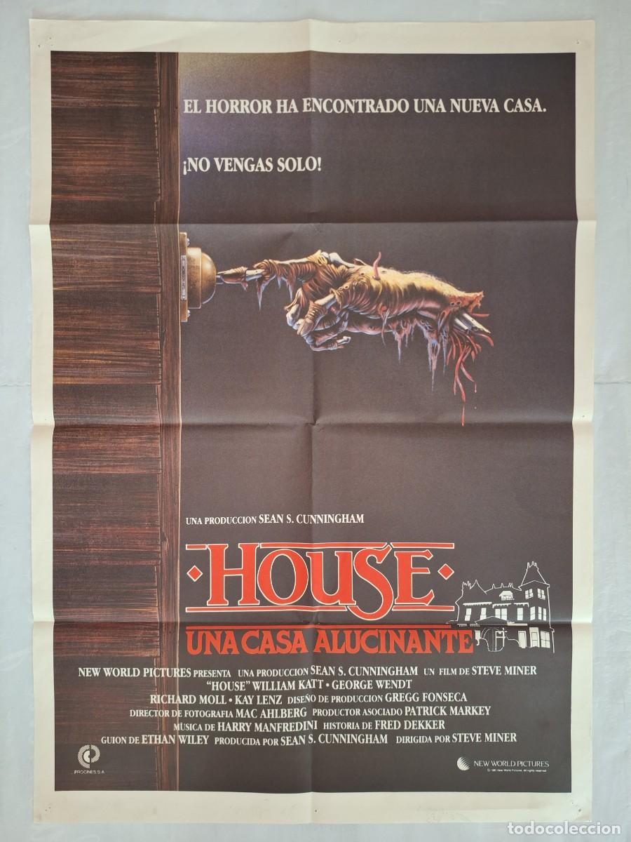Cine: ANTIGUO CARTEL CINE HOUSE UNA CASA ALUCINANTE A&Ntilde;O 1985 TERROR RV CC-1958