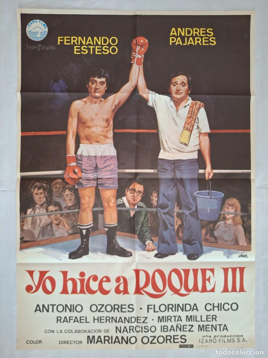 Cine: ANTIGUO CARTEL CINE YO HICE A ROQUE III ESTESO PAJARES OZORES A&Ntilde;O 1980 JANO RV CC-1963