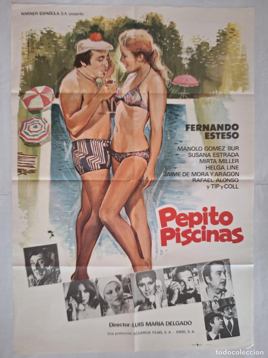 Cine: ANTIGUO CARTEL CINE PEPITO PISCINAS FERNANDO ESTESO A&Ntilde;O 1977 RV CC-1964