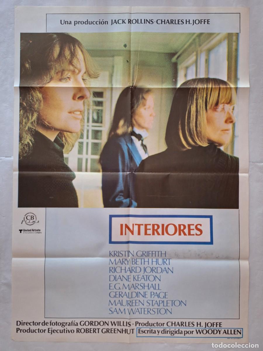 Cine: ANTIGUO CARTEL CINE INTERIORES WOODY ALLEN DIANE KEATON A&Ntilde;O 1977 RV CC-1969