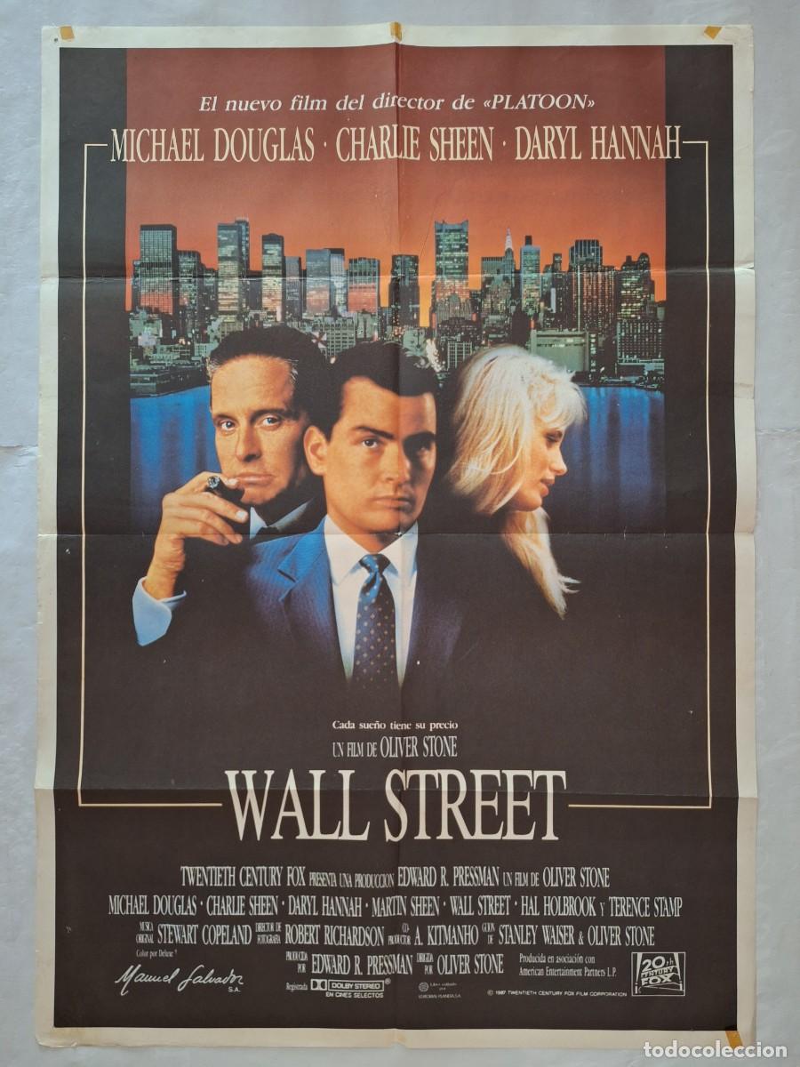 Cine: ANTIGUO CARTEL CINE WALL STREET A&Ntilde;O 1987 RV P-1975