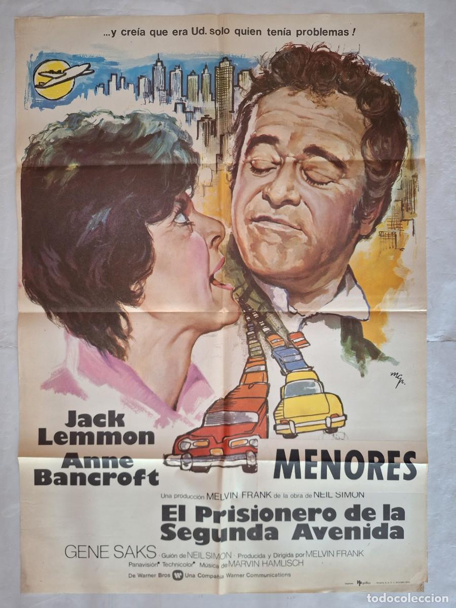 Cine: ANTIGUO CARTEL CINE EL PRISIONERO DE LA SEGUNDA AVENIDA JACK LEMMON RV P-1979