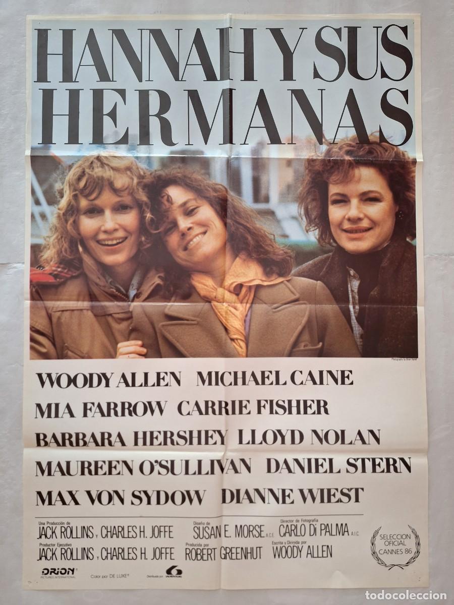 Cine: ANTIGUO CARTEL CINE HANNAH Y SUS HERMANAS WOODY ALLEN A&Ntilde;O 1986 RV P-1980