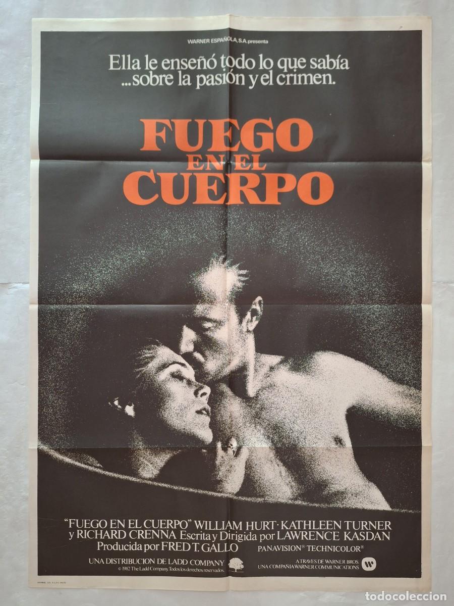 Cine: ANTIGUO CARTEL CINE FUEGO EN EL CUERPO RV P-1983