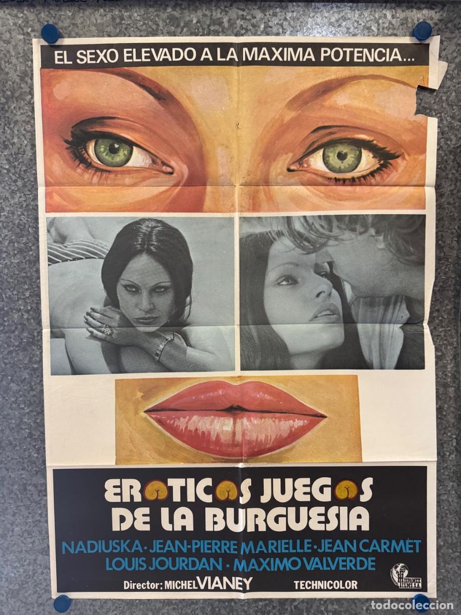Cine: Eroticos juegos de la burguesia, Nadiuska, Jean Carmet, POSTER ORIGINAL
