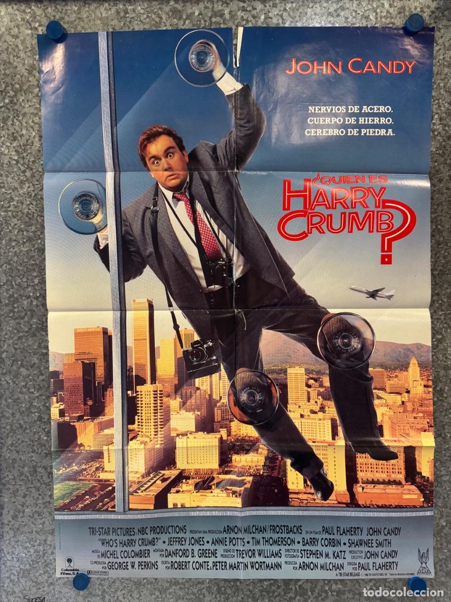 Cine: &iquest;Quien es Harry Crumb?, John Candy, Jeffrey Jones, A&ntilde;o 1988, POSTER ORIGINAL