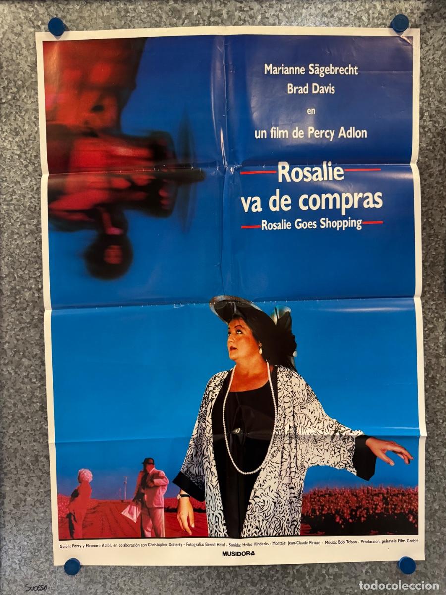 Cine: Rosalie va de compras, Brad Davis, Marianne Sagebrecht, POSTER ORIGINAL