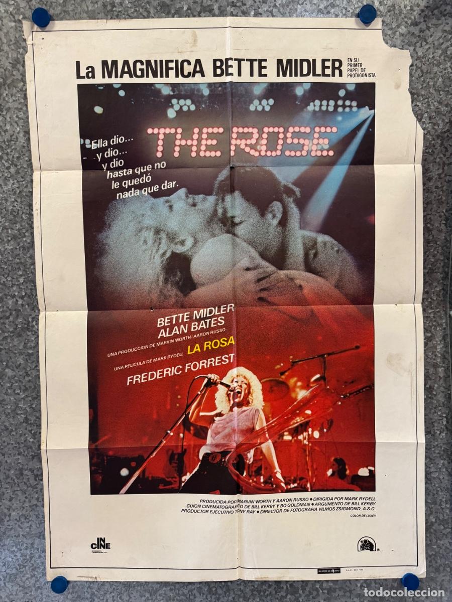 Cine: La Rosa, Bette Midler, Alan Bates, A&ntilde;o 1980, POSTER ORIGINAL