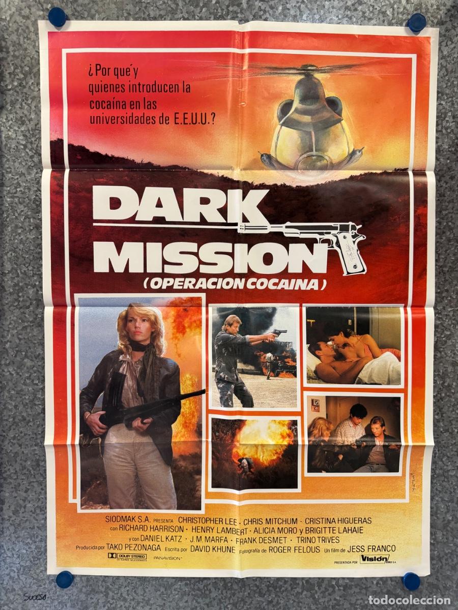 Cine: Dark Mission, Christopher Lee, Chris Mitchum, POSTER ORIGINAL