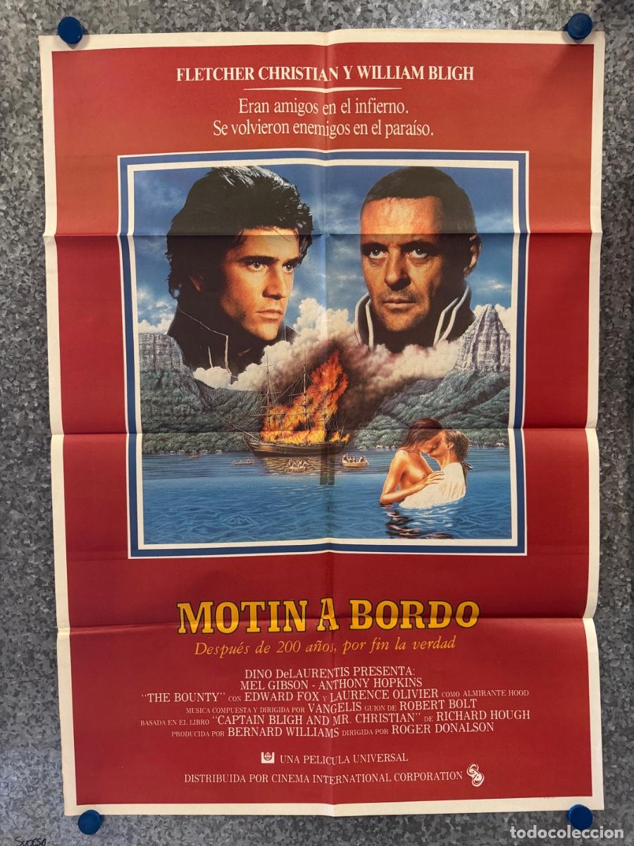 Cine: Motin a bordo, Fletcher Christian, William Bligh, A&ntilde;o 1984, POSTER ORIGINAL