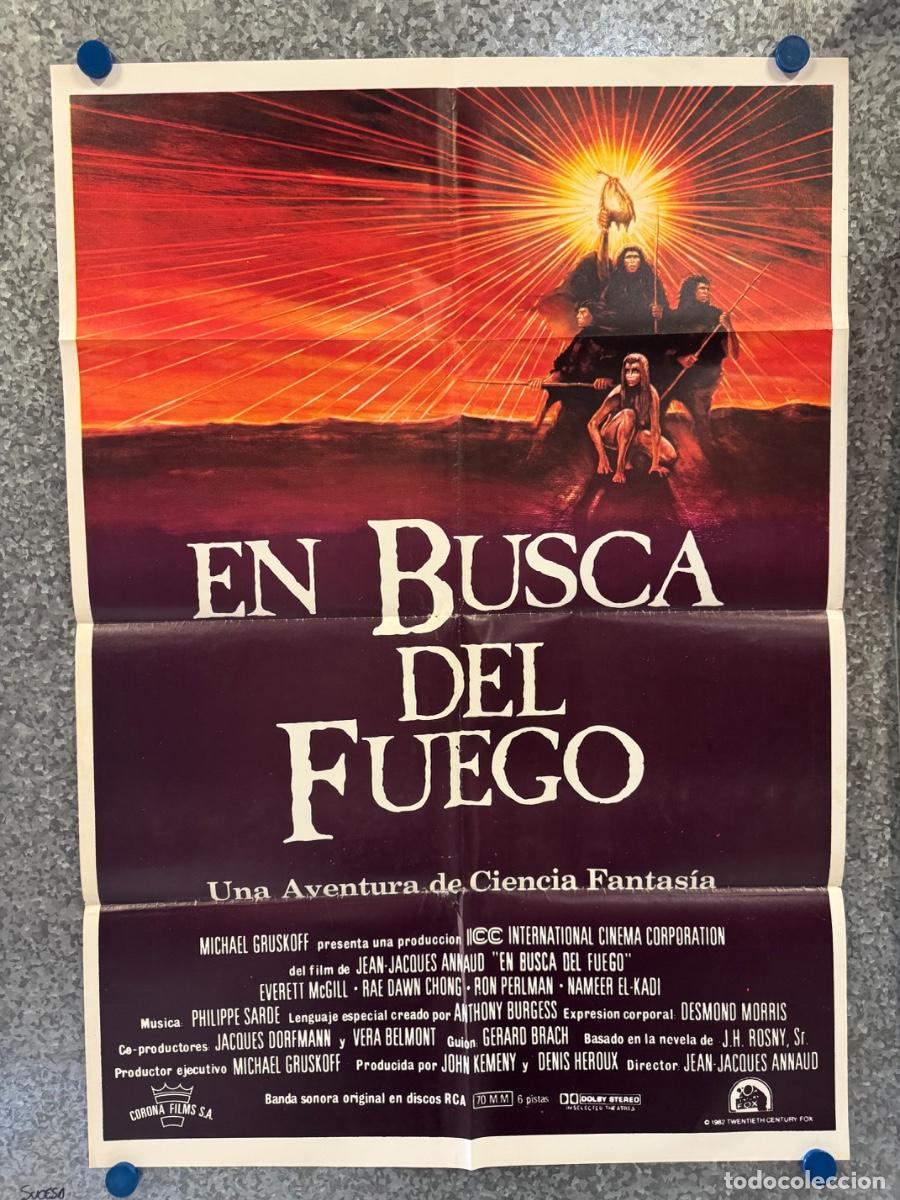 Cine: En busca del fuego, Ron Perlman, Everett McGill, A&ntilde;o 1982, POSTER ORIGINAL