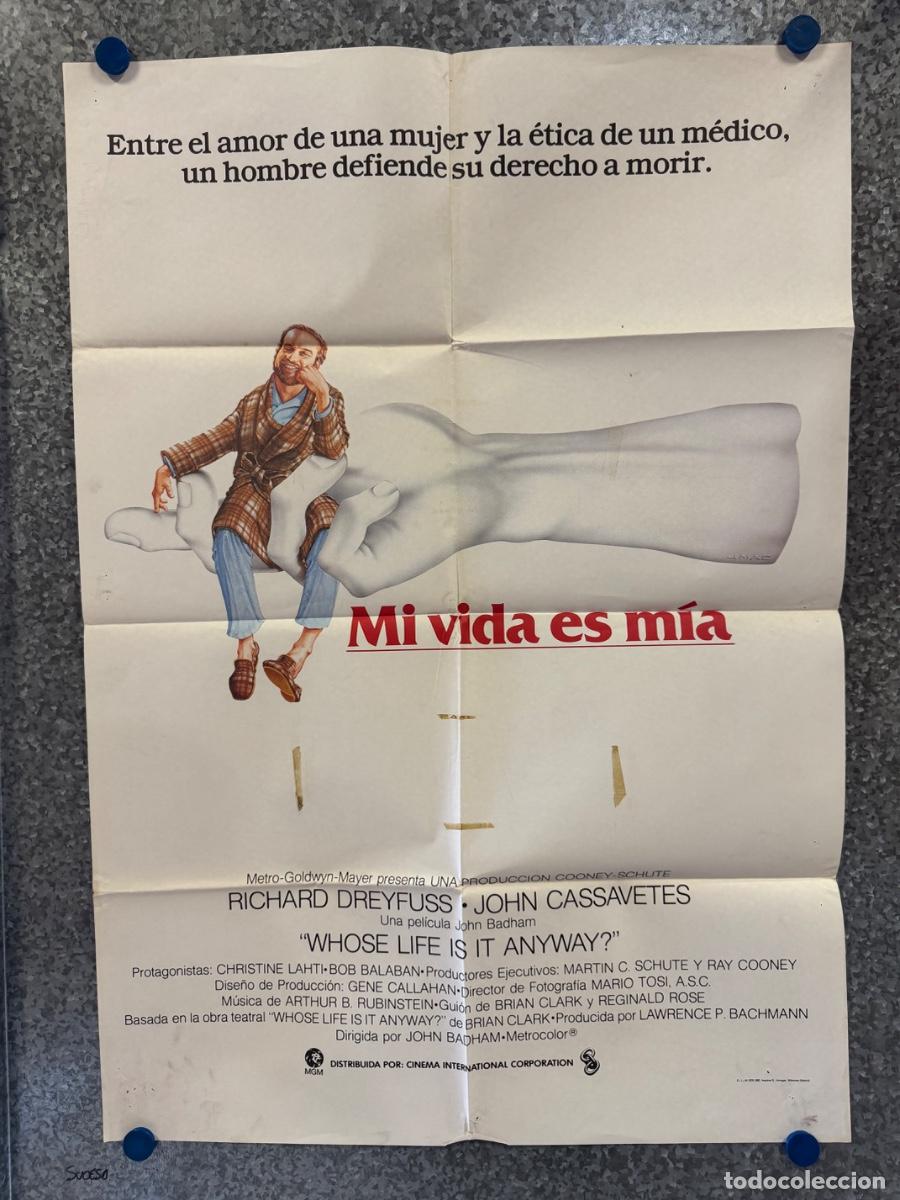 Cine: Mi vida es mia, Richard Dreyfuss, John Cassavetes, A&ntilde;o 1982, POSTER ORIGINAL