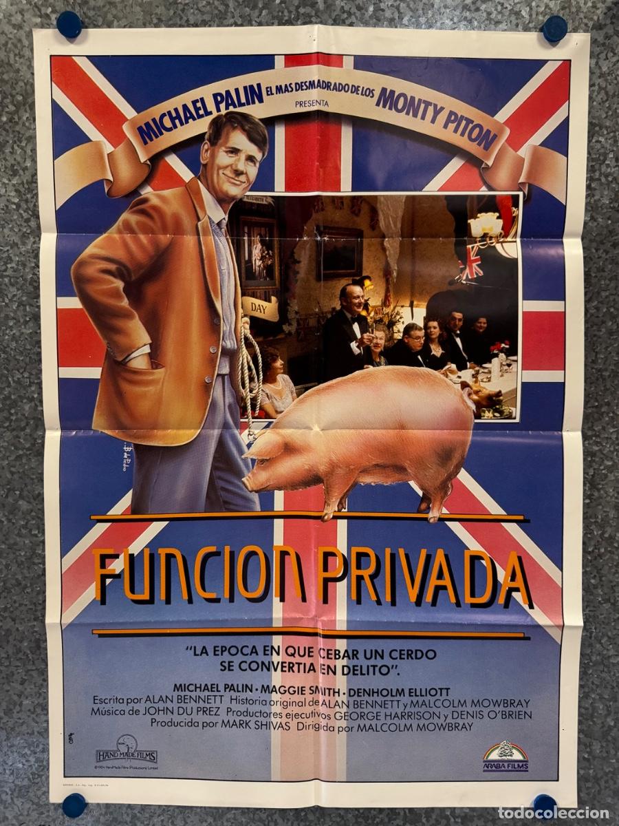Cine: Funcion privada, Michael Palin, Monty Piton, A&ntilde;o 1986, POSTER ORIGINAL