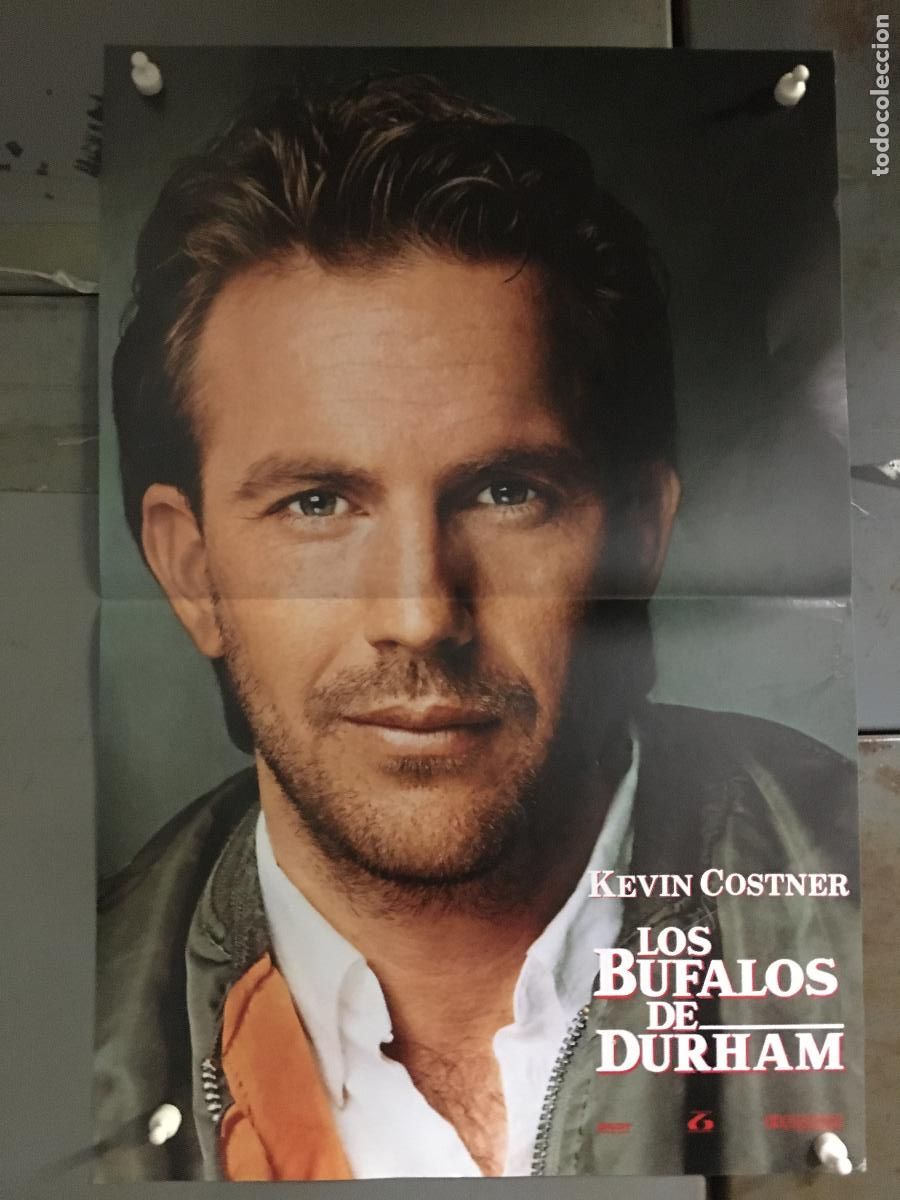 Cin&eacute;ma: AFI42 LOS BUFALOS DE DURHAM KEVIN COSTNER SUSAN SARANDON BEISBOL POSTER ORIGINAL 33x50 ESTRENO h1