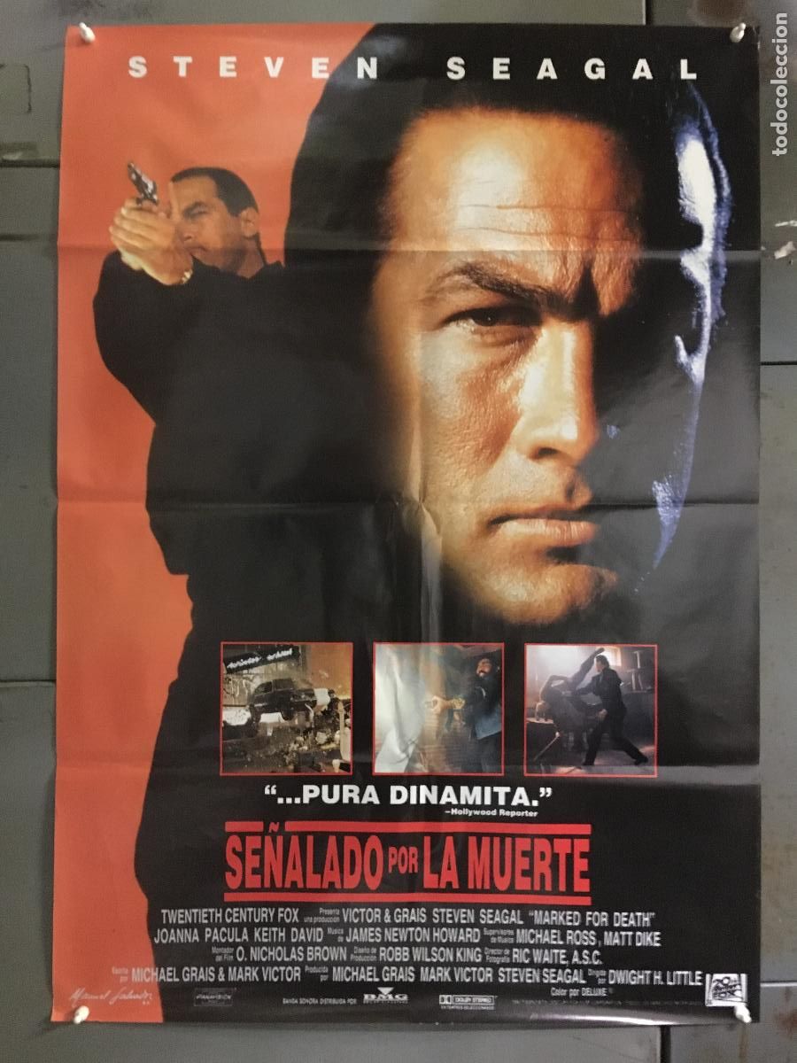 Cine: AFI47 SE&Ntilde;ALADO POR LA MUERTE STEVEN SEAGAL POSTER ORIGINAL 70X100 ESTRENO h5