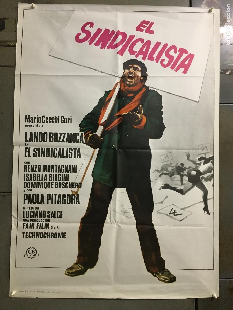 Cine: AFI48 EL SINDICALISTA LANDO BUZZANCA POSTER ORIGINAL 70X100 ESTRENO h5