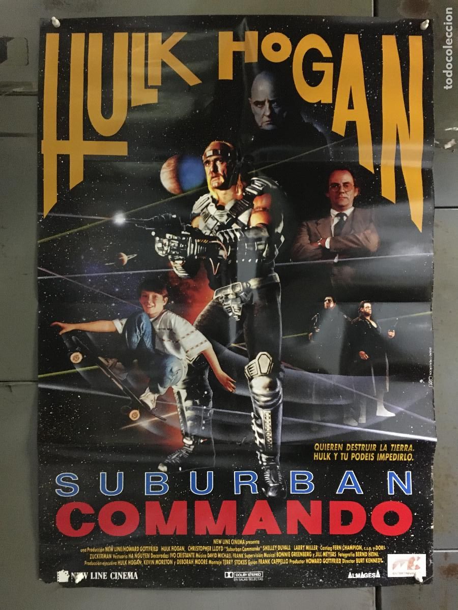 Cine: AFI56 SUBURBAN COMMANDO HULK HOGAN CHRISTOPHER LLOYD POSTER ORIGINAL 70X100 ESTRENO h2
