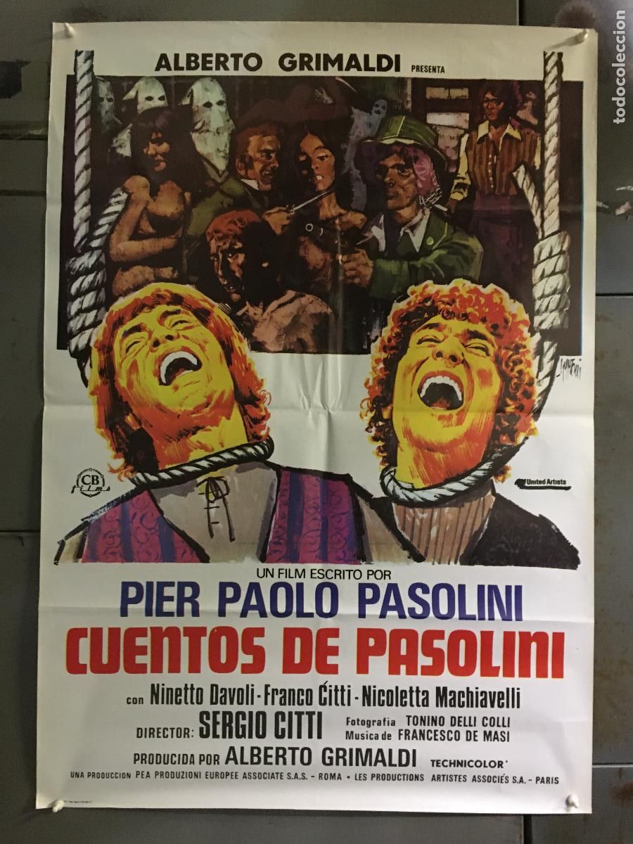 Cine: AFI57 CUENTOS DE PASOLINI SERGIO CITTY SYMEONI POSTER ORIGINAL 70X100 ESTRENO h7