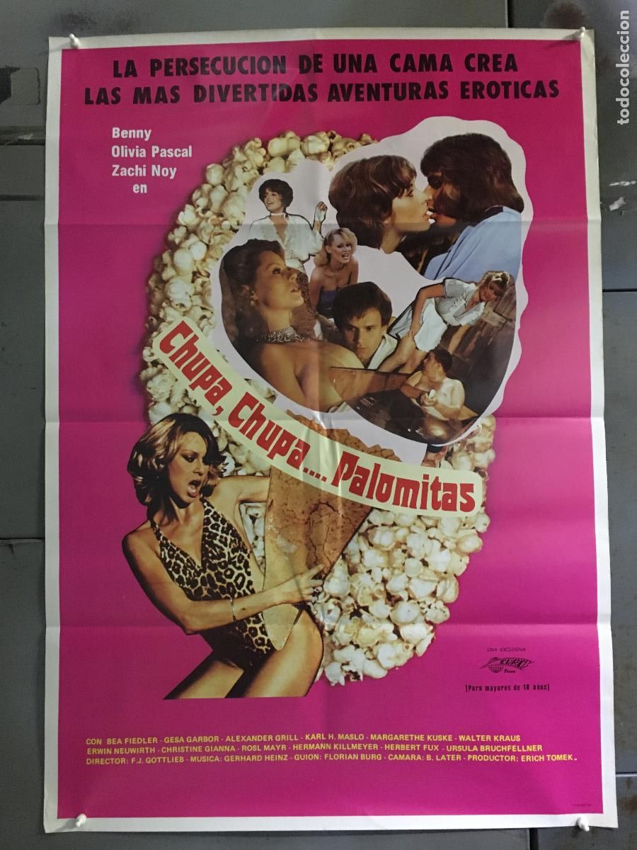 Cine: AFI60 CHUPA CHUPA PALOMITAS OLIVIA PASCAL SEXY EROTICO POSTER ORIGINAL 70X100 ESTRENO h4