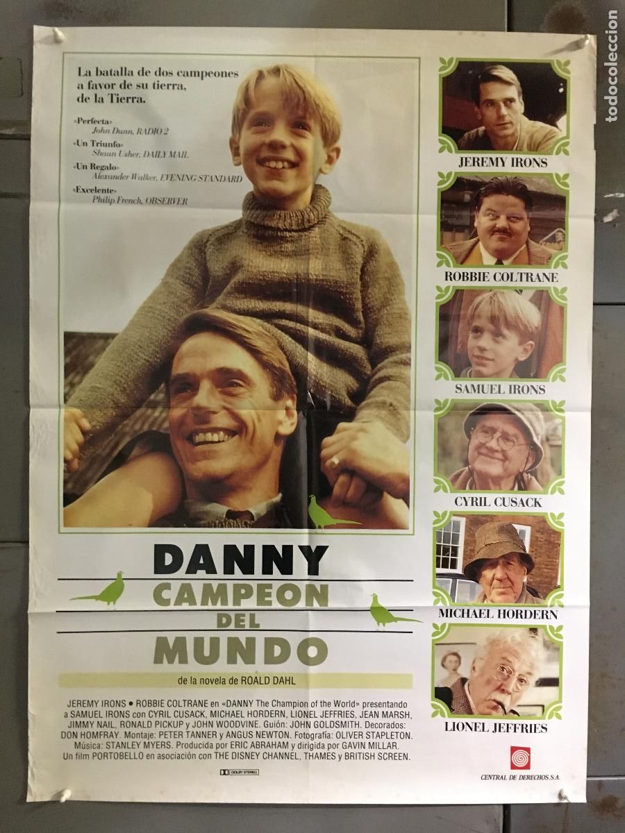 Cin&eacute;ma: AFI62 DANNY CAMPEON DEL MUNDO JEREMY IRONS SAMUEL POSTER ORIGINAL 70X100 ESTRENO h0