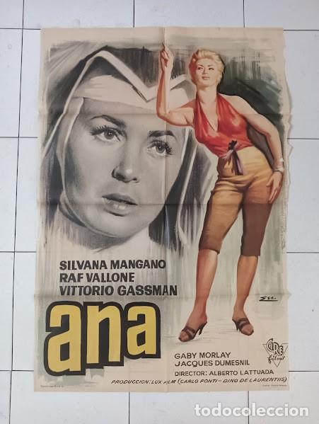 Cine: VKD 2277 ANA SILVANA MANGANO VITTORIO GASSMAN POSTER ORIGINAL 70X100 ESPA&Ntilde;OL