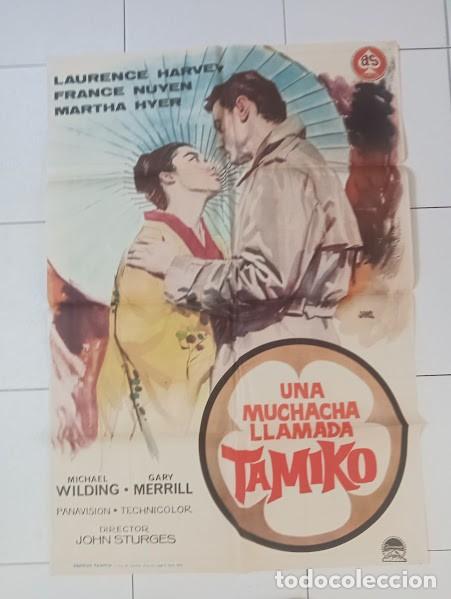 Cine: VKD 2280 UNA MUCHACHA LLAMADA TAMIKO LAURENCE HARVEY JANO POSTER ORIGINAL ESTRENO 70X100