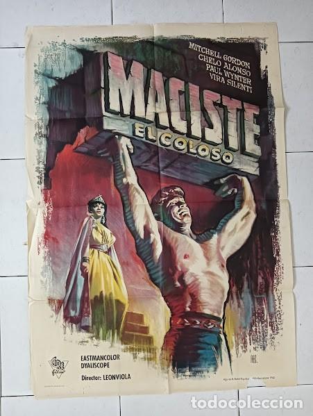 Cine: VKD 2285 MACISTE EL COLOSO GORDON MITCHELL PEPLUM ALE POSTER ORIGINAL 70X100 ESTRENO