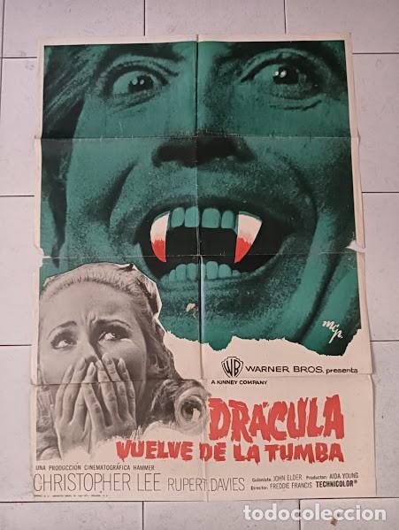 Cine: VKD 2287 DRACULA VUELVE DE LA TUMBA HAMMER CHRISTOPHER LEE MCP POSTER ORIGINAL ESTRENO 70X100