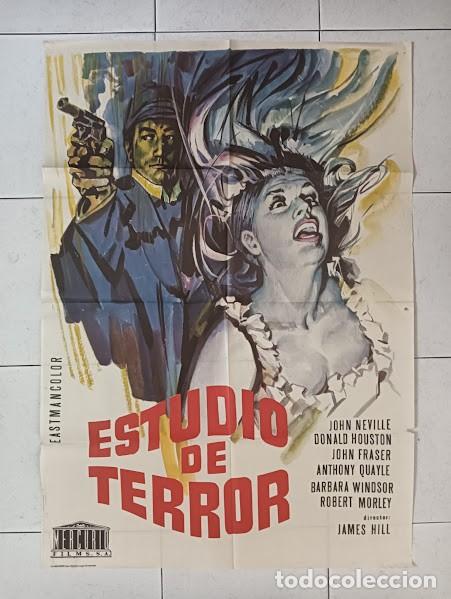 Cine: VKD 2291 ESTUDIO DE TERROR A STUDY IN TERROR JOHN NEVILLE SHERLOCK HOLMES POSTER ORIG ESTRENO 70X100