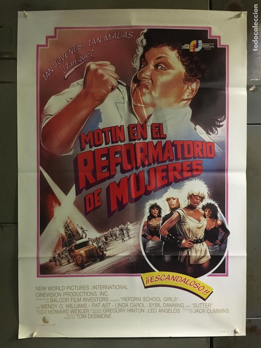 Cine: AFI69 MOTIN EN EL REFORMATORIO DE MUJERES SYBIL DANNING POSTER ORIGINAL 70X100 ESTRENO h9