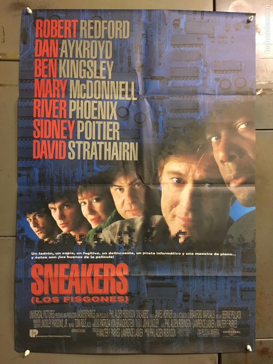 Cine: AFI70 SNEAKERS LOS FISGONES ROBERT REDFORD RIVER PHOENIX POSTER ORIGINAL 70X100 ESTRENO h7