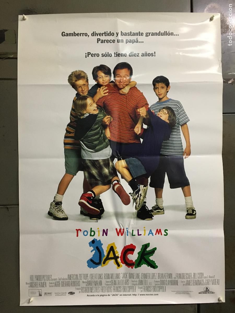 Cine: AFI73 JACK ROBIN WILLIAMS FRANCIS FORD COPPOLA POSTER ORIGINAL 70X100 ESTRENO h8