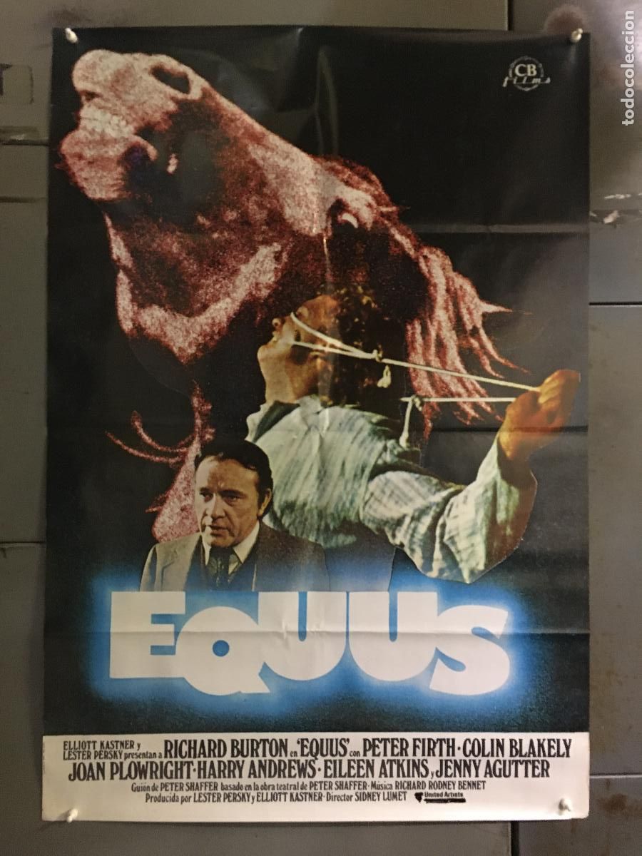 Cine: AFI75 EQUUS RICHARD BURTON SIDNEY LUMET POSTER ORIGINAL ESTRENO 70X100 h6