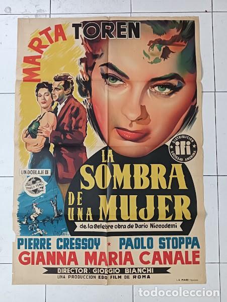 Cinema: SMP 2405 LA SOMBRA DE UNA MUJER MARTA TOREN VICIANO POSTER ORIGINAL 70X100 ESTRENO LITOGRAFIA