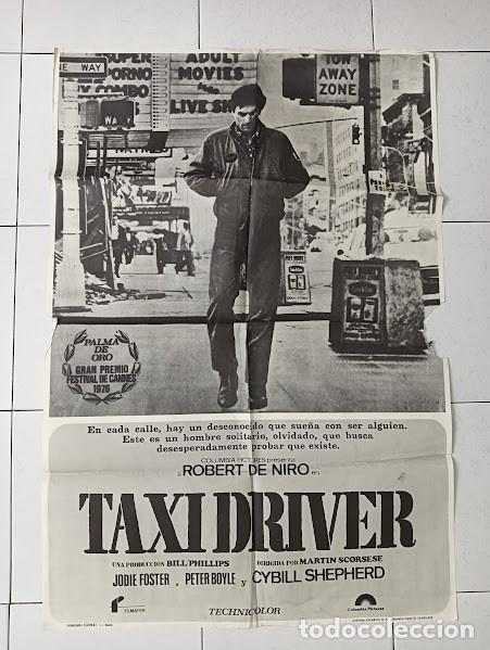Cine: VKD 2297 TAXI DRIVER ROBERT DE NIRO MARTIN SCORSESE POSTER ORIGINAL 70X100 ESTRENO