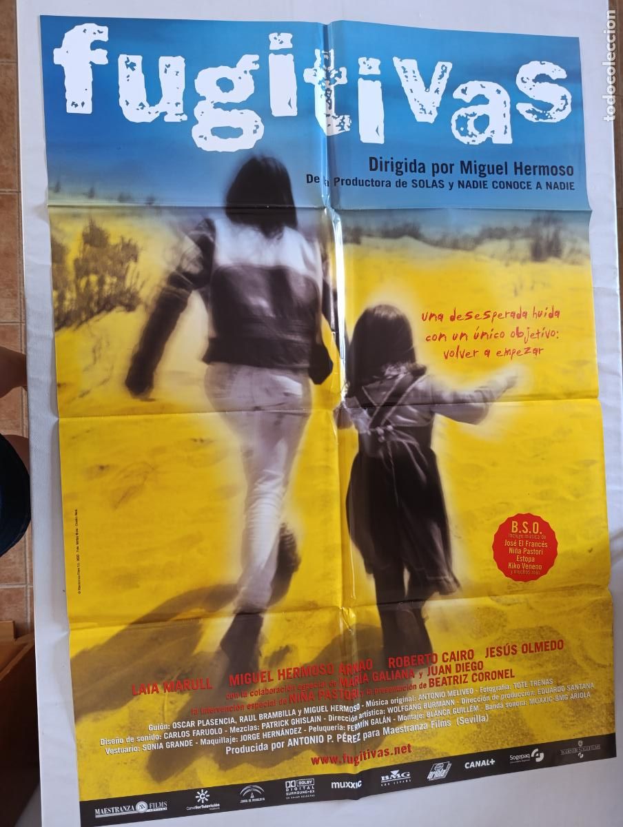 Cinema: POSTER ORIGINAL FUGITIVAS - 96 X 68 CM - MIGUE HERMOSO (387)