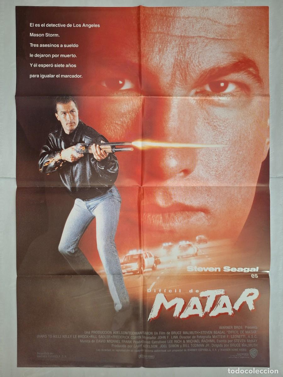 Cine: ANTIGUO CARTEL CINE DIFICIL DE MATAR STEVEN SEAGAL RV P-1988