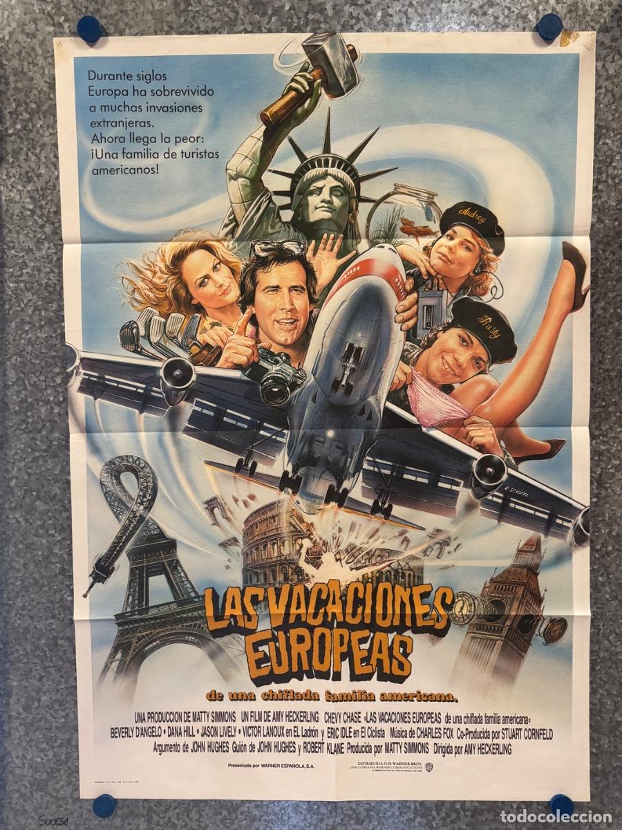 Cine: Las vacaciones europeas, Dana Hill, Jason Lively, A&ntilde;o 1986, POSTER ORIGINAL